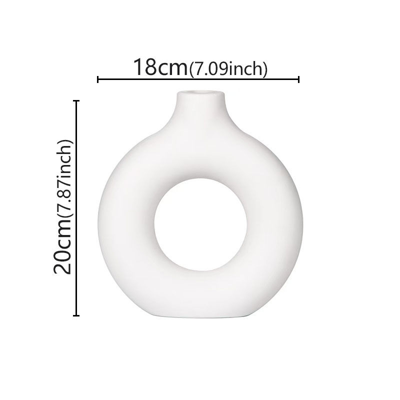 Thumbnail: Minimalist Plastic Simple Vase Donut Shape Single Flower Pot