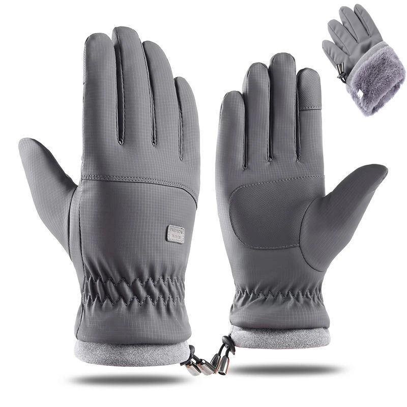 Thumbnail: Windproof Winter Sports Gloves – Warm Non-Slip Cycling Full Finger Mittens