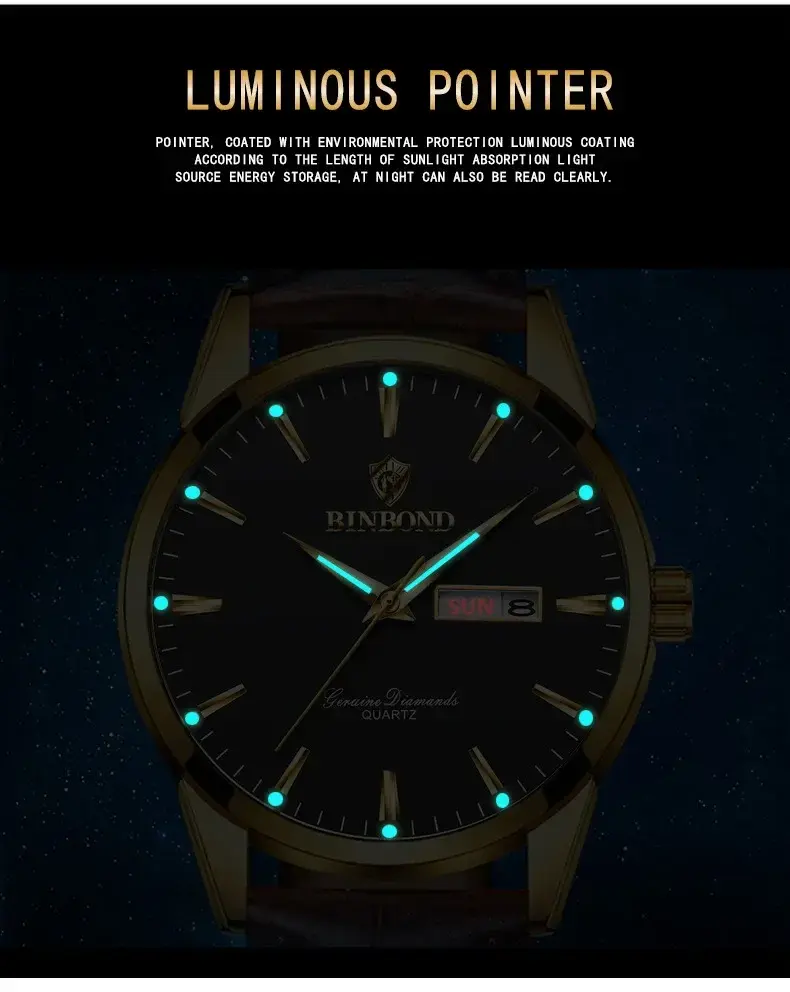 Thumbnail: Top Luxury Couple Quartz Wrist Watch Waterproof Leather Strap Men & Women