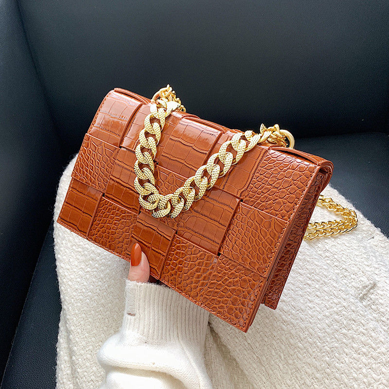 Female Messenger Bag Small Square Ladies Clutch Leather Purse