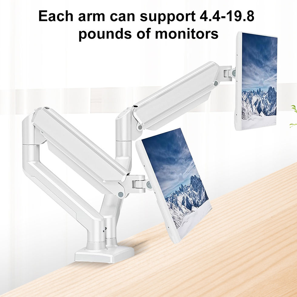 Thumbnail: Dual Monitor Arm Desk Mount – Adjustable Bracket for 13″–32″ Screens