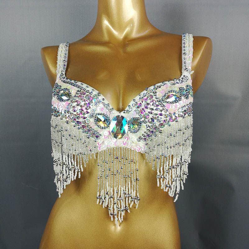 Thumbnail: Elegant Belly Dance Costume Set with Bra & Belt