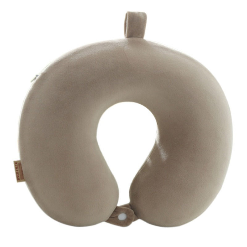 Thumbnail: Solid Color U-Shaped Memory Foam Neck Pillow for Travel