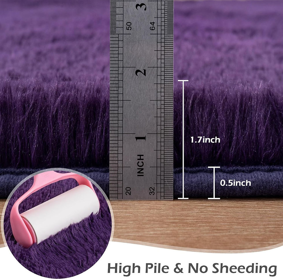Thumbnail: Fluffy Area Rug – Soft Bedroom & Living Room Carpet for Kids