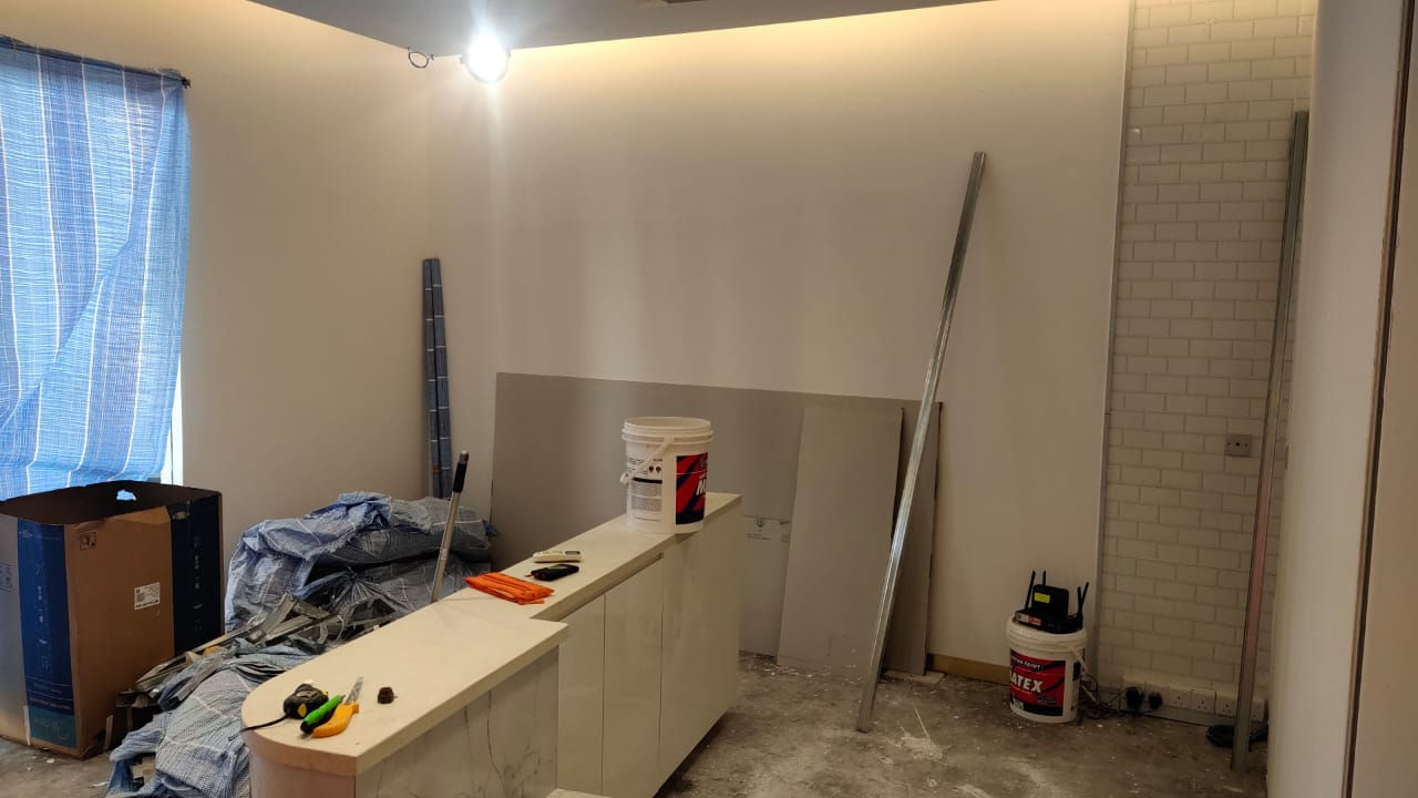Partition ceiling installation for Kuala Lumpur commercial offices