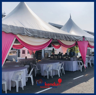 Kerusi plastic putih untuk kenduri di Cheras