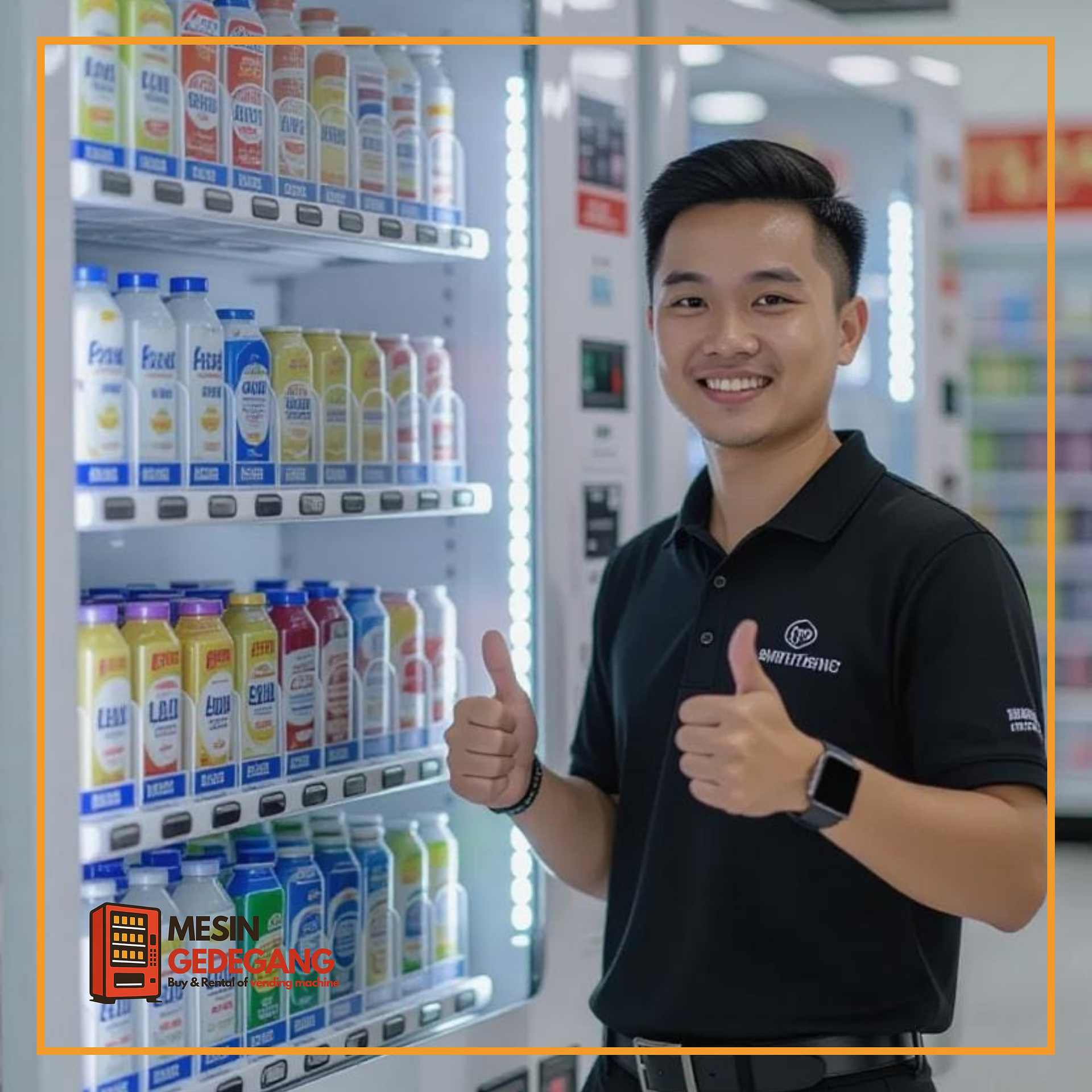 Vending machine repair service replacing a faulty coin system in Kuala Lumpur.