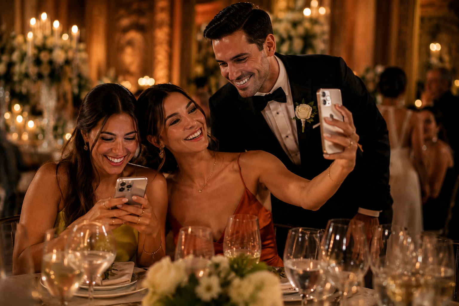 Proyección de fotos en tiempo real en tu boda: cómo funciona y por qué cambia todo