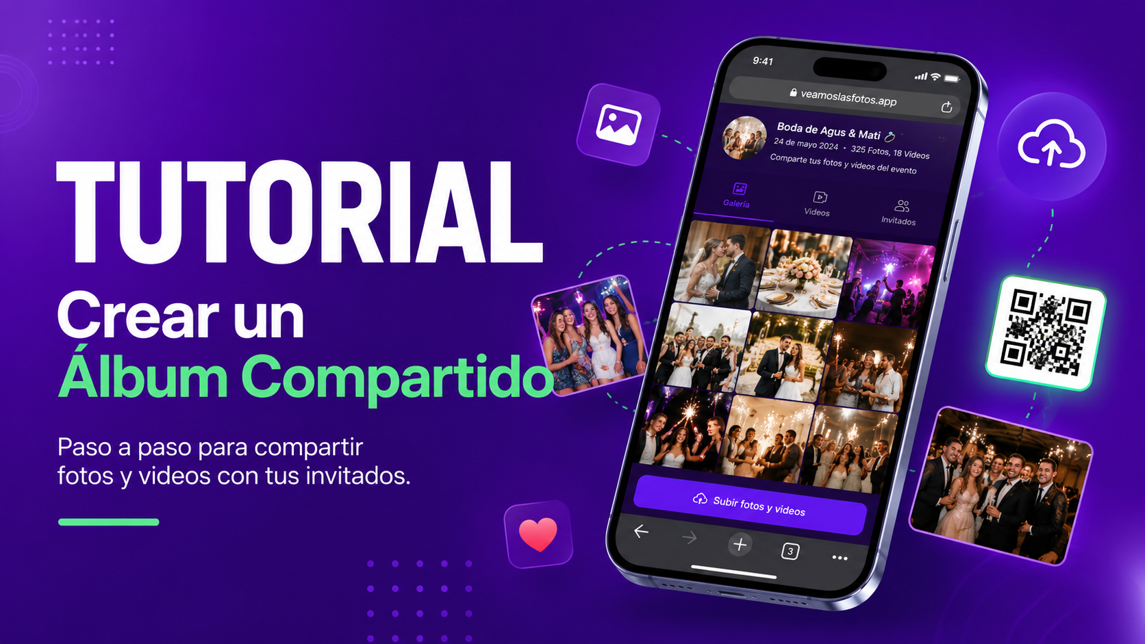 Cómo crear un álbum compartido y proyección en vivo: tutorial completo en 3 videos