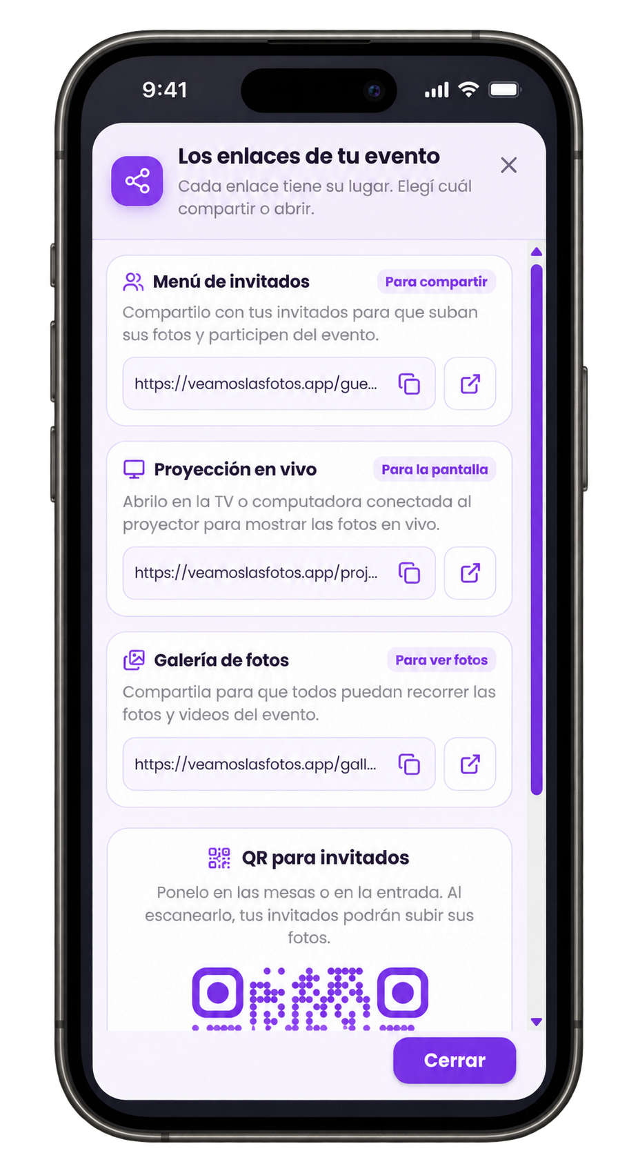 Vista del dashboard en simulación móvil.