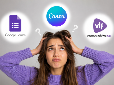 Canva + Google Forms para o seu evento: guia completo e comparativo com veamoslasfotos.app