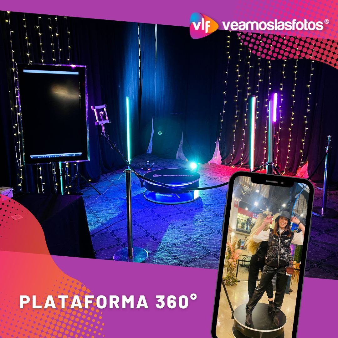 Nuevo servicio de Alquiler de Plataforma 360 también llamada cabina 360. Videos en cámara lenta!