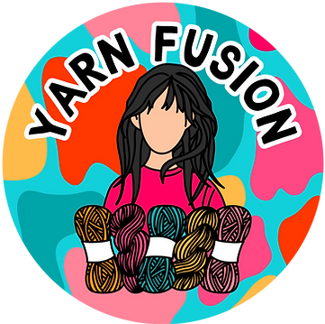 yarn fusion logo, yarn crocheted plushies