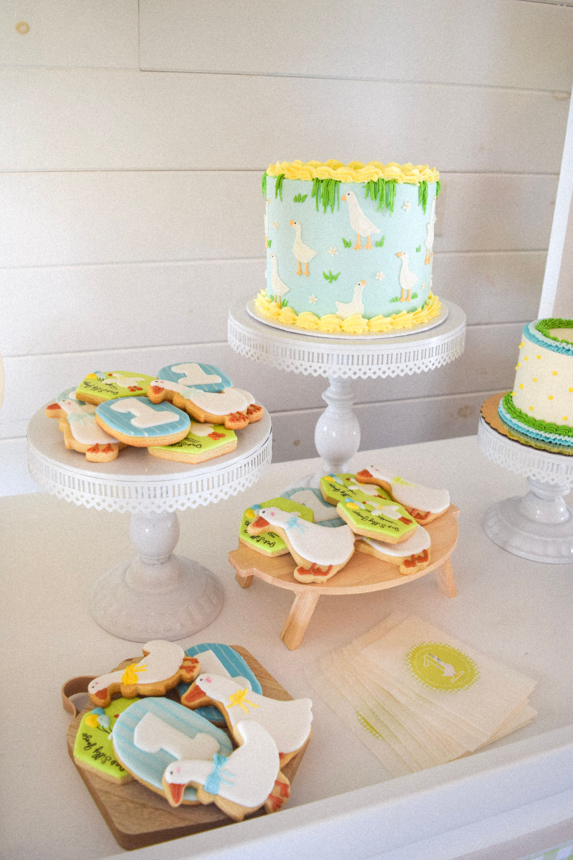 cake one silly goose theme birthday party