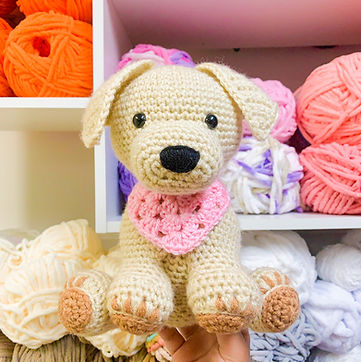 crocheted dog custom order yarn