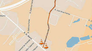 Trecho da Rua Maria Fontes Machado, no bairro Costeira, é interditado para obras de drenagem