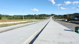 Duplicação da PRC-466 entre Pitanga e Turvo começa a receber placas de concreto