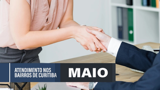 Confira as datas dos atendimentos de maio em Curitiba