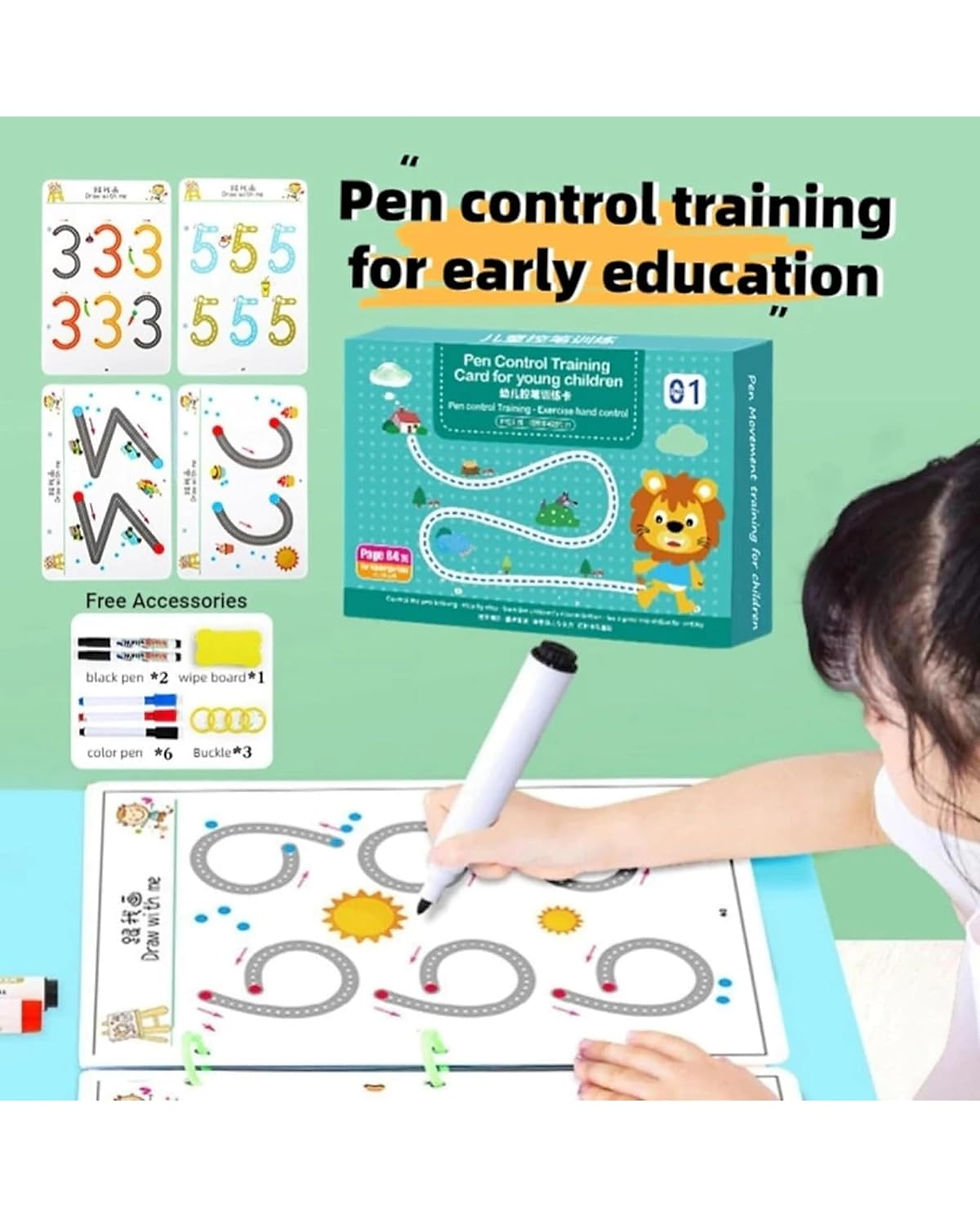 Thumbnail: Hand Writing Pen Control Training Book | 64 Pages Magical Tracing Workbook Set 