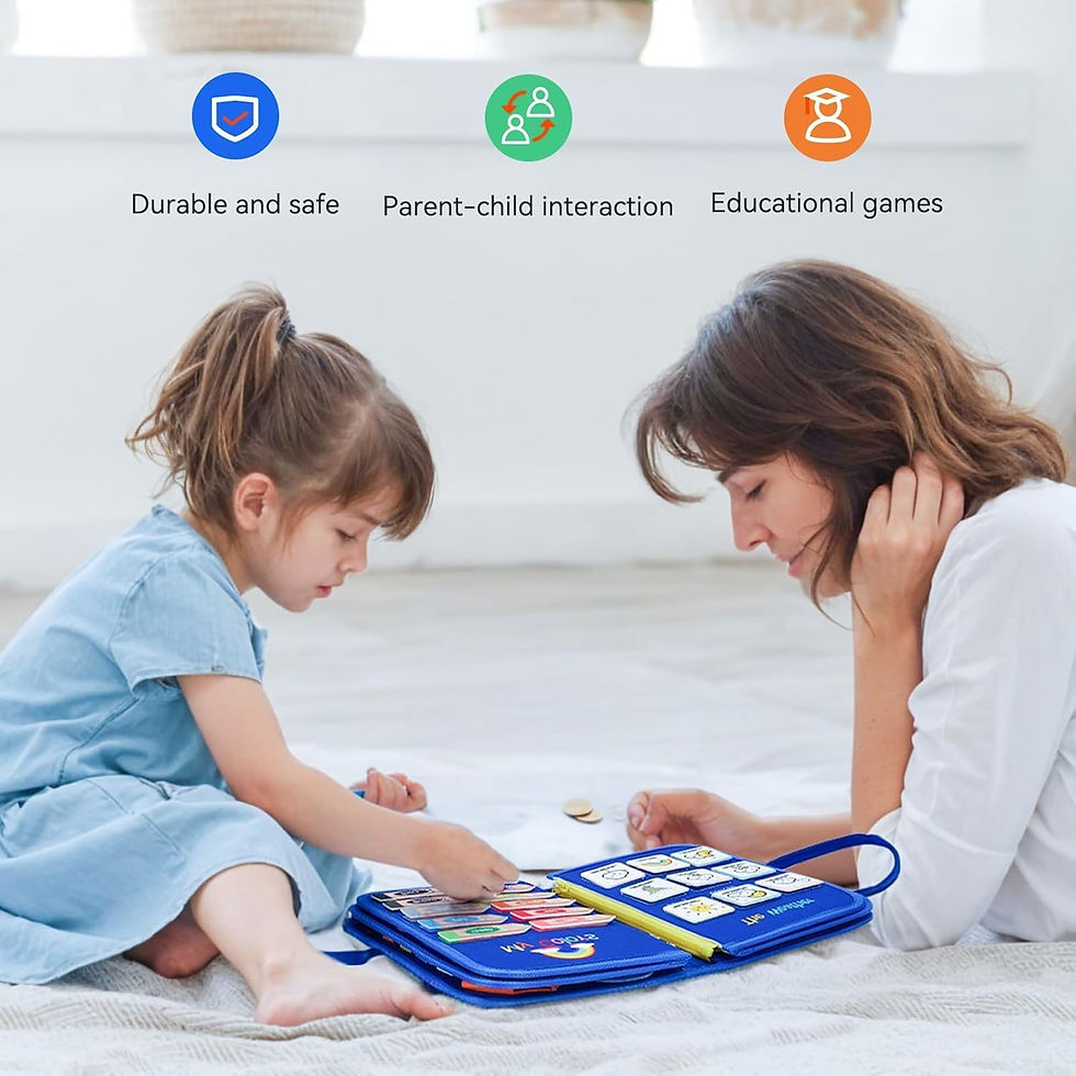 Thumbnail: BUSY BOARD BOOK/ EARLY CHILD LEARN BOOK (pink,blue)