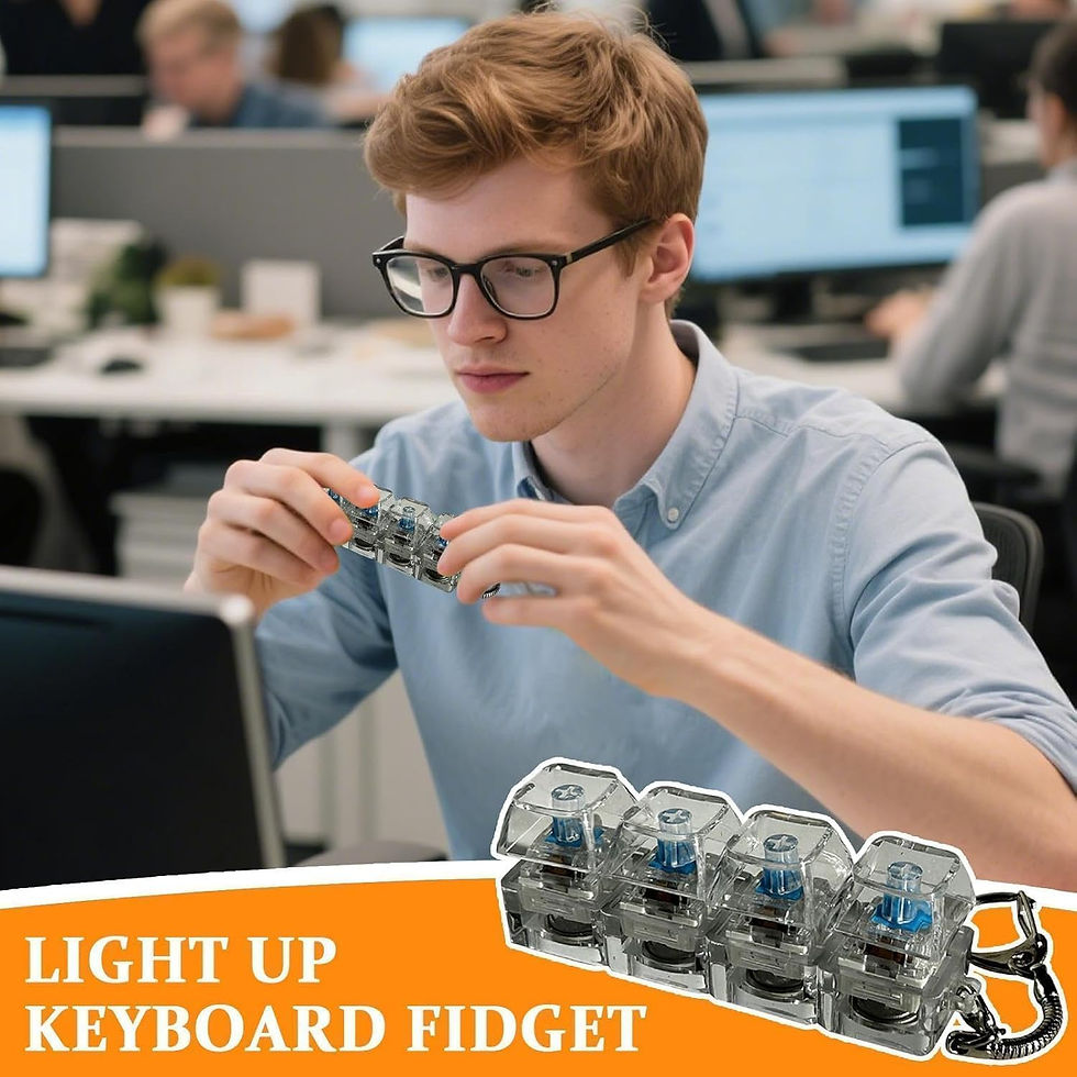 Thumbnail: Keyboard Fidget Toy | Keyboard Keychain | Transparent Mechanical