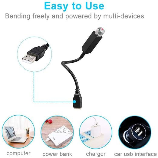 Thumbnail: USB LED CAR PROJECTOR DECORATIVE LIGHT