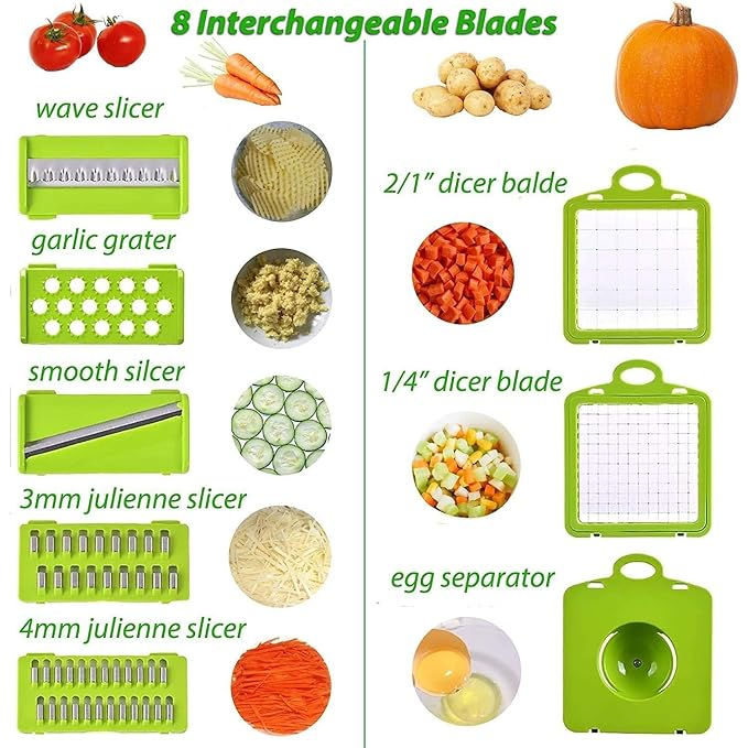 Thumbnail: 16 Pcs Veggie Slicer Chopper