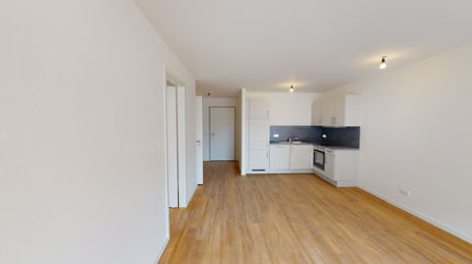 Ansicht II: Wohnküche mit offenem Küchenbereich