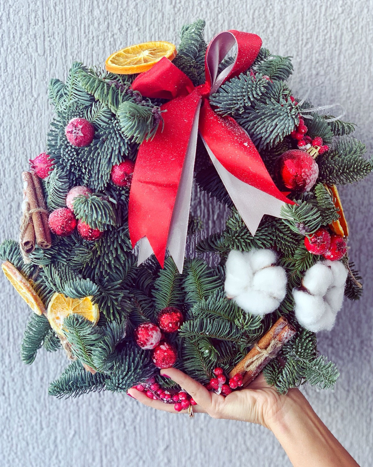 Natural Nordmann wreath