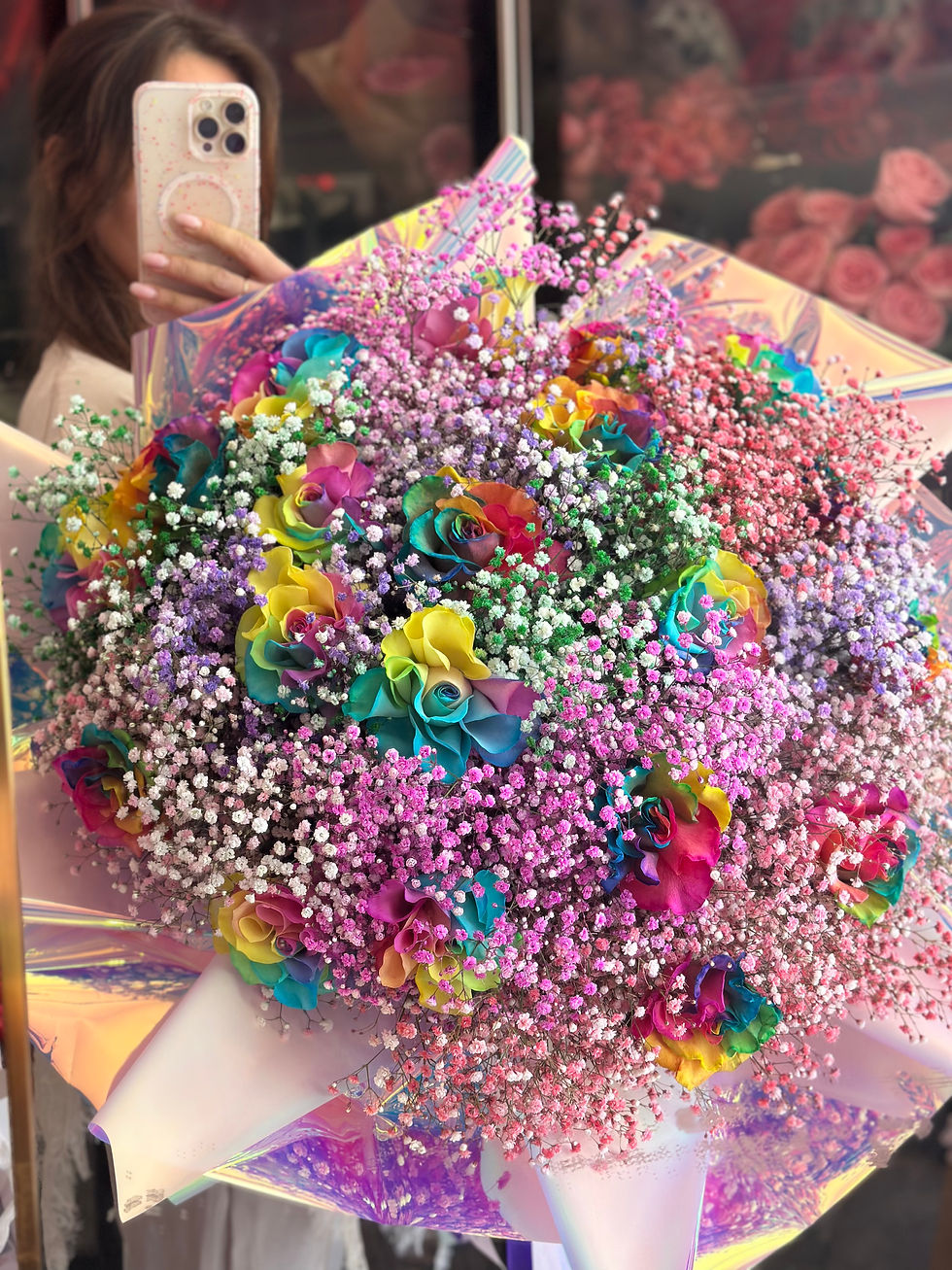 Thumbnail: Giant rainbow bouquet 