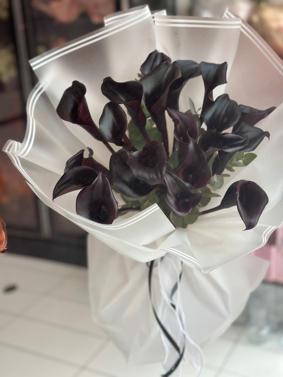 Μικρογραφία: Black callas bouquet 