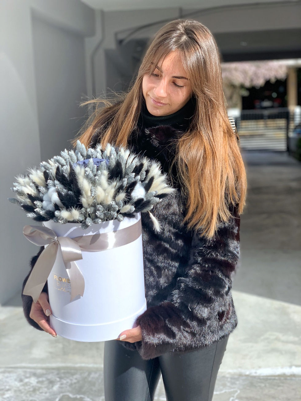 Thumbnail: Large box of dried flowers and forever rose