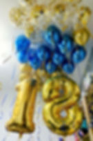 Balloons arrangement blue-gold