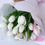 Μικρογραφία: 10 White tulips in marble wrapping paper 