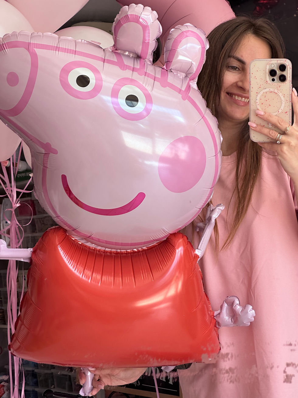 Thumbnail: Set with Peppa, number and balloon bouquet 