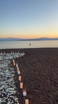 Thumbnail: Rose petals heart and aisle with candles  proposal 