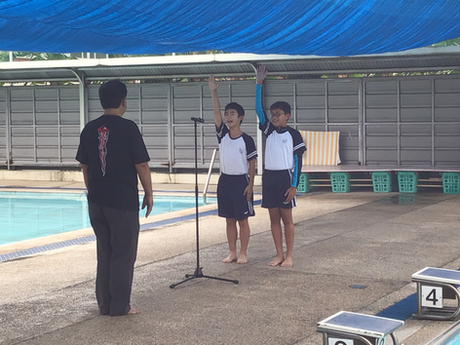 中学部　水泳記録会＆GS発表会