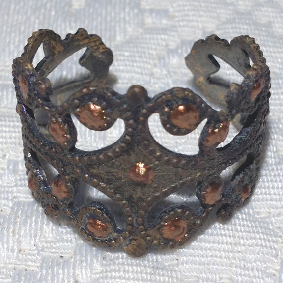 Golden Brown Small Cigar Band Ring