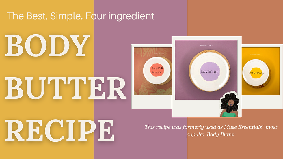 Simple Body Butter Recipe thumbnail featuring Muse Essentials logos
