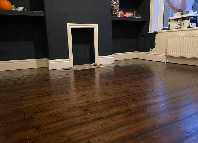 Dark Stained Floorboards