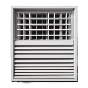 a white air vent with a black background