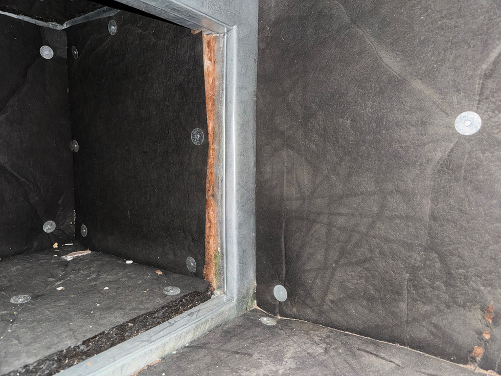 A vent that has been cleaned