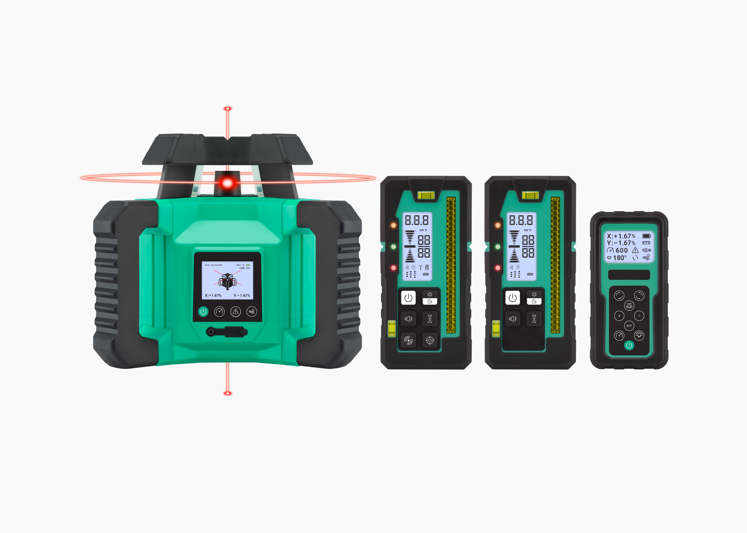 RLX-MR80 Dial-in Dual Grade (0.00%) Rotary Laser Level Kit