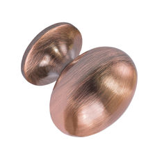 Round domed knob handle in brushed copper.