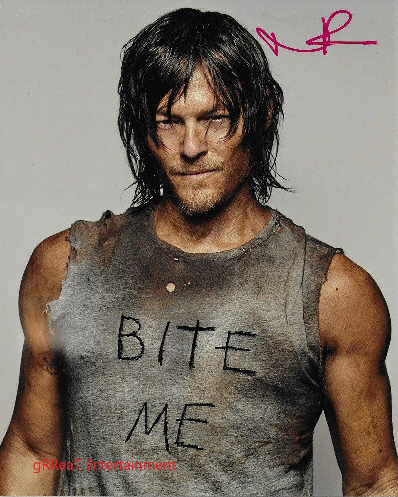 Norman Reedus autographed 8 in x 10 in photo