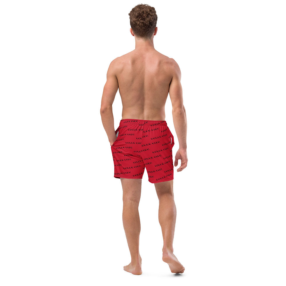 Thumbnail: Derby Dive Skater Swim Trunks-Red/Red