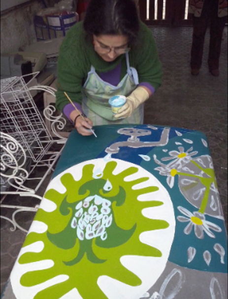 Pintura de contenedores artisticos