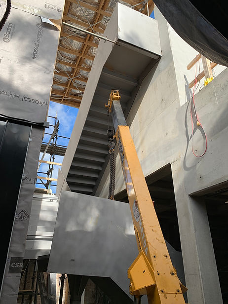 Installing custom staircase on-site