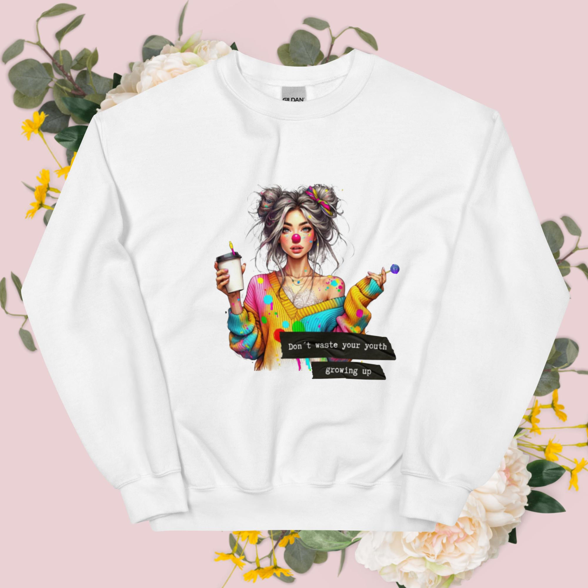 Unisex Sweatshirt (Don´t waste your youth growing up)