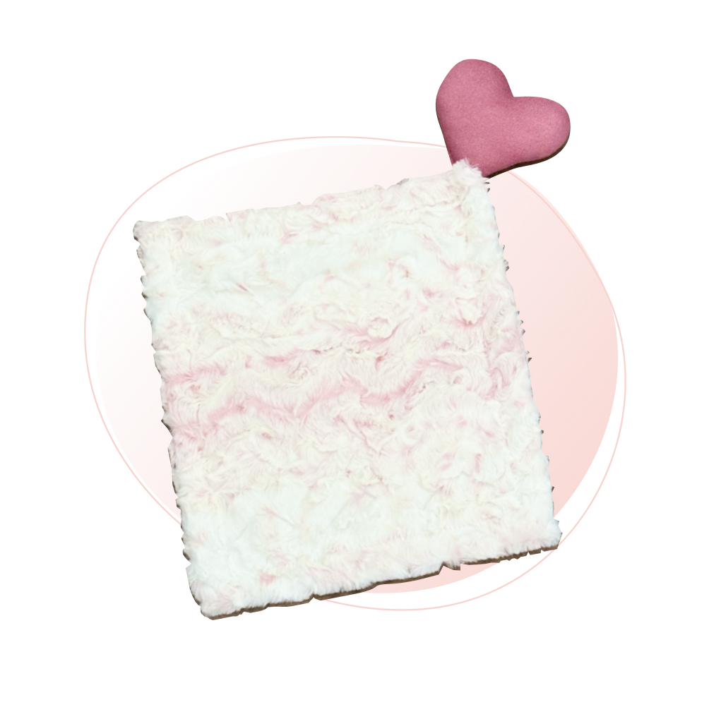 A Pink Snowy Owl HEART Lovie Blanket.